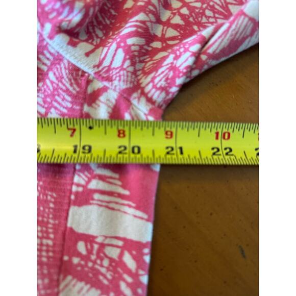 Tory Burch Abstract Print V Neck Button Down Cardigan White And Pink Size Medium - Picture 11 of 12